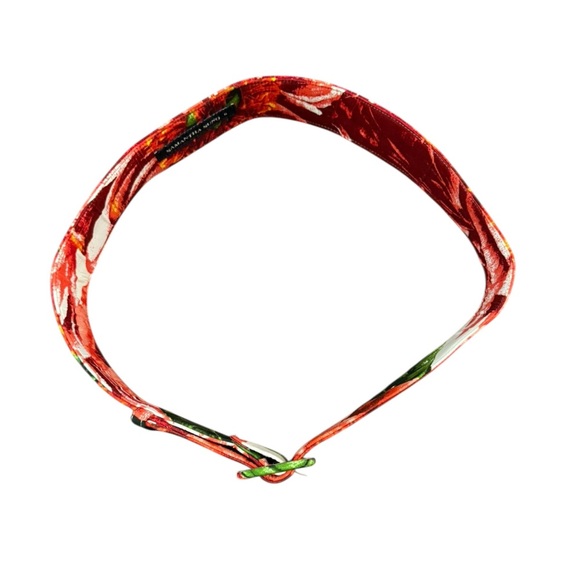 Samantha Sung Red Floral Belt Size 6 - Picture 3 of 6